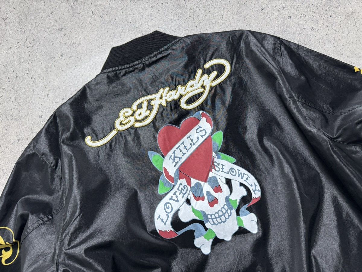 Ed Hardy Ed Hardy Skull Black Bomber Jacket Vintage Size US L / EU 52-54 / 3 - 10 Thumbnail