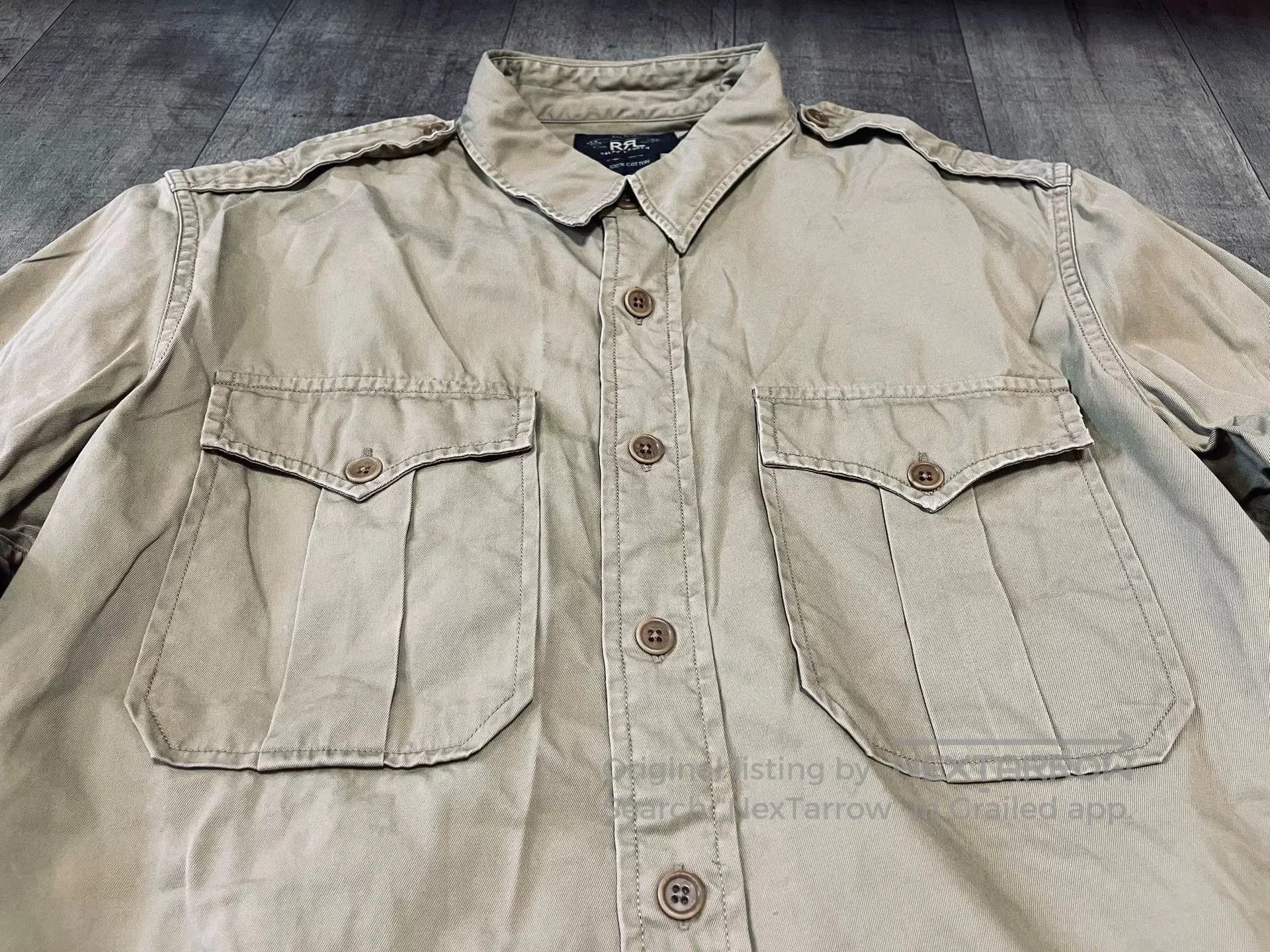 RRL Ralph Lauren RRL Vintage Military Style Shirt. Size US L / EU 52-54 / 3 - 1 Thumbnail