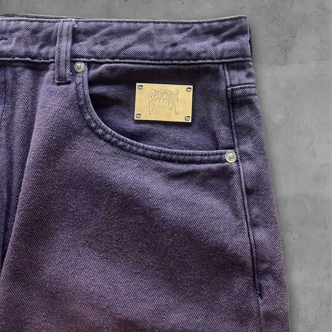 Revenge Revenge Death Note Purple Denim Size US 36 / EU 52 - 3 Thumbnail