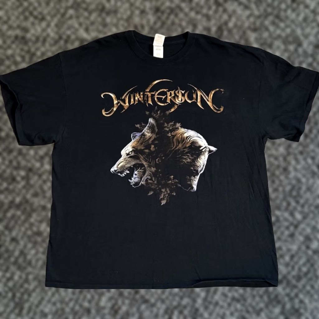Gildan VINTAGE Wintersun Band Concert T Shirt 2XL Black Symphonic Death Metal Animals 2000s Men Size US XXL / EU 58 / 5 - 1 Thumbnail