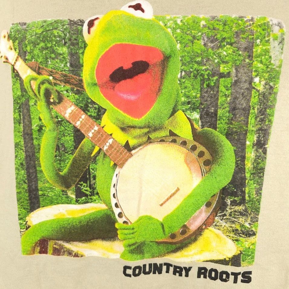 Disney Kermit The Frog T Shirt Mens XL Yellow Disney Muppets Country Roots - Disney Shirt Mens XL Yellow Kermit the Frog Muppets Country Roots Size US XL / EU 56 / 4 - 3 Thumbnail