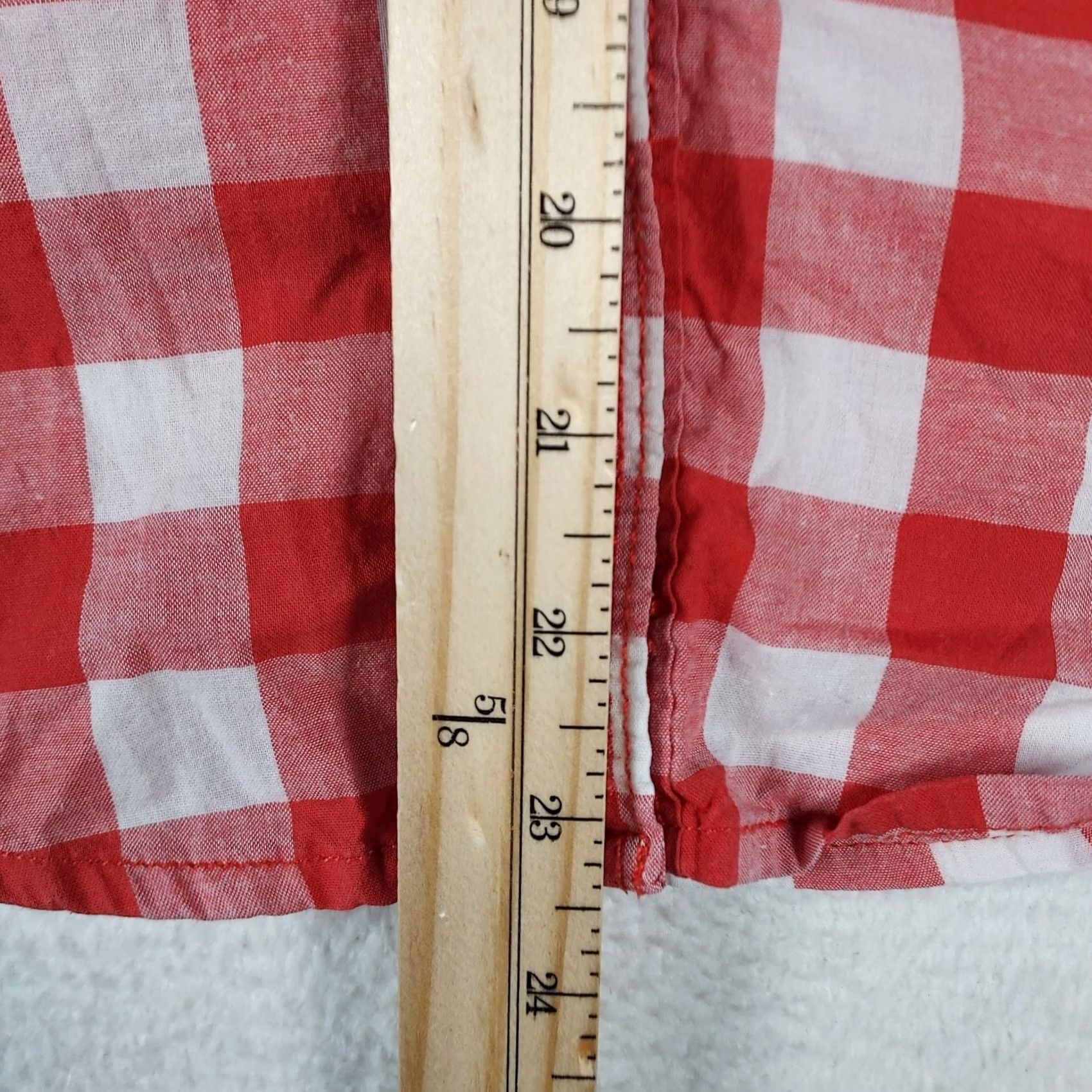 Abercrombie & Fitch Abercrombie & Fitch Womens M Button Up Shirt Red White Gingham Long Sleeve Button Up Shirt Size M / US 6-8 / IT 42-44 - 6 Thumbnail