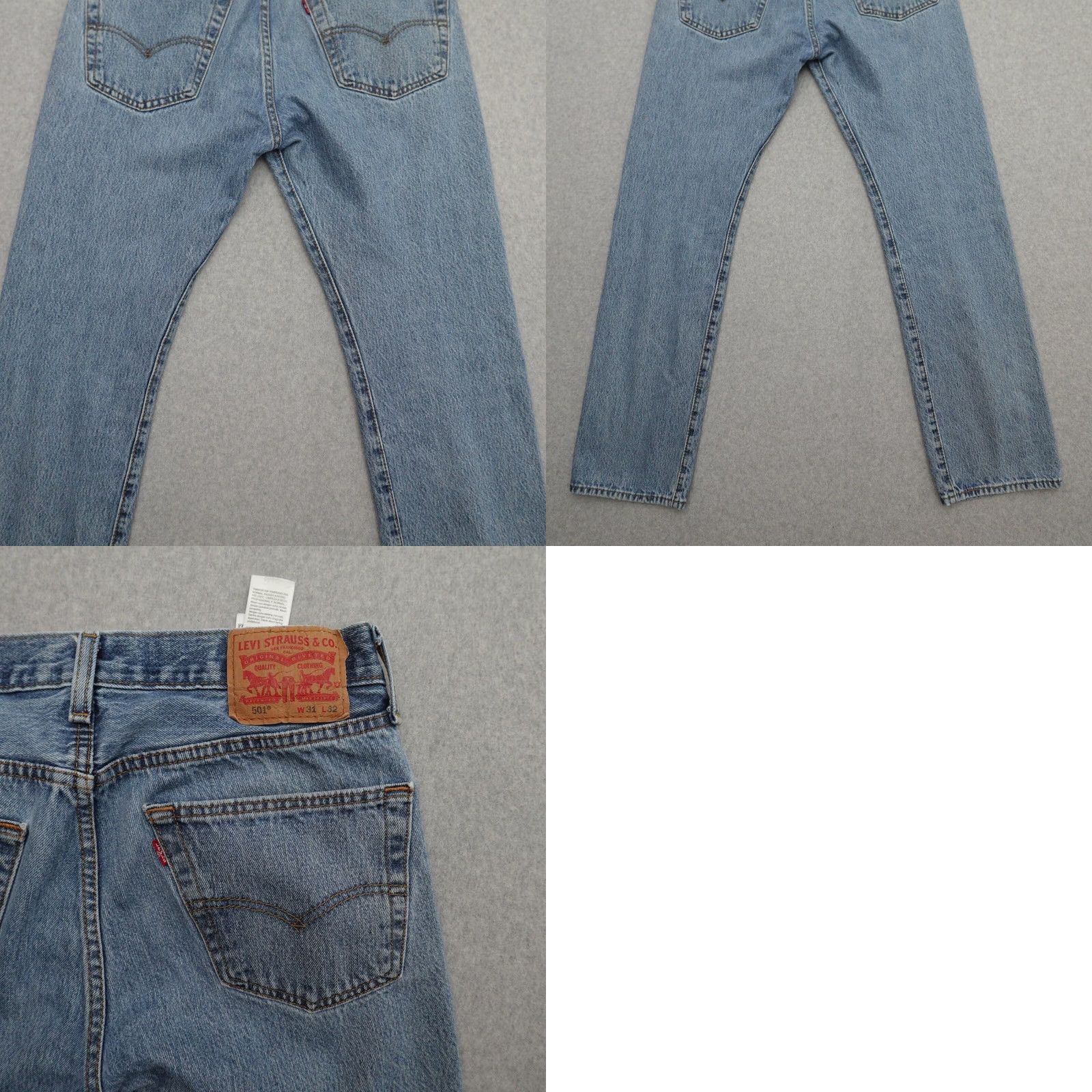 Levi's Levi's 501 Jeans Mens 31 (31X30) Distressed Button Fly Regular Fit Blue Jeans Mens Size US 31 - 10 Thumbnail