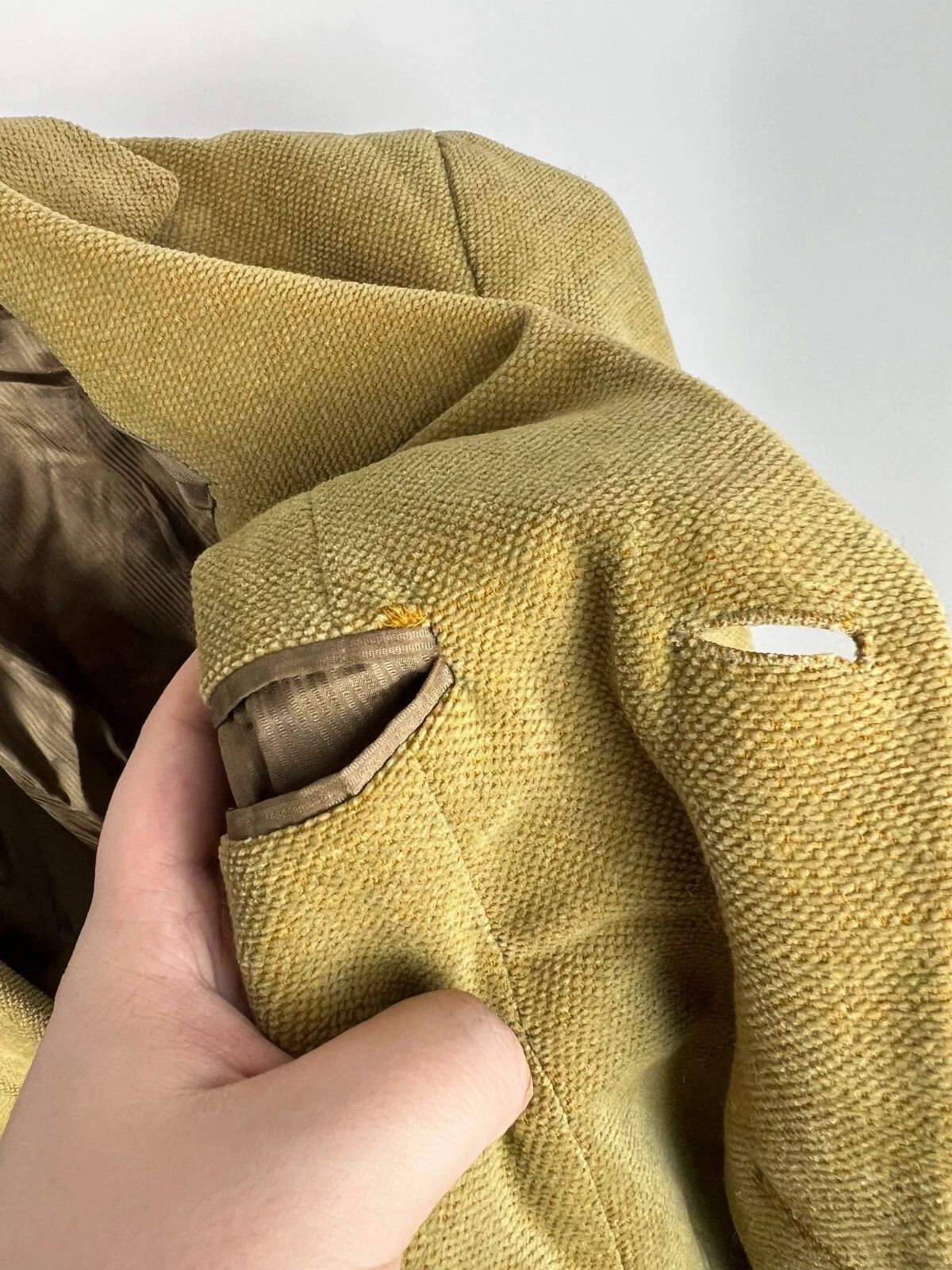 Ermenegildo Zegna Ermenegildo Zegna Soft Half-Lined Yellow Blazer Jacket Size 40R - 16 Thumbnail