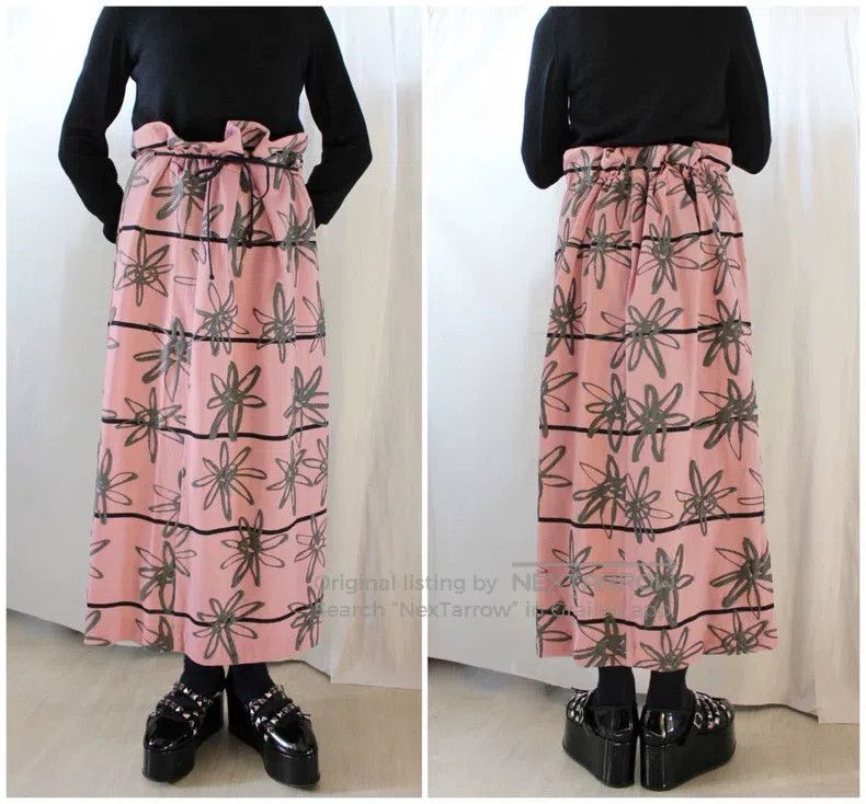 Comme des Garcons Comme des Garcons size S Floral Printed Skirt Size 23" - 3 Thumbnail