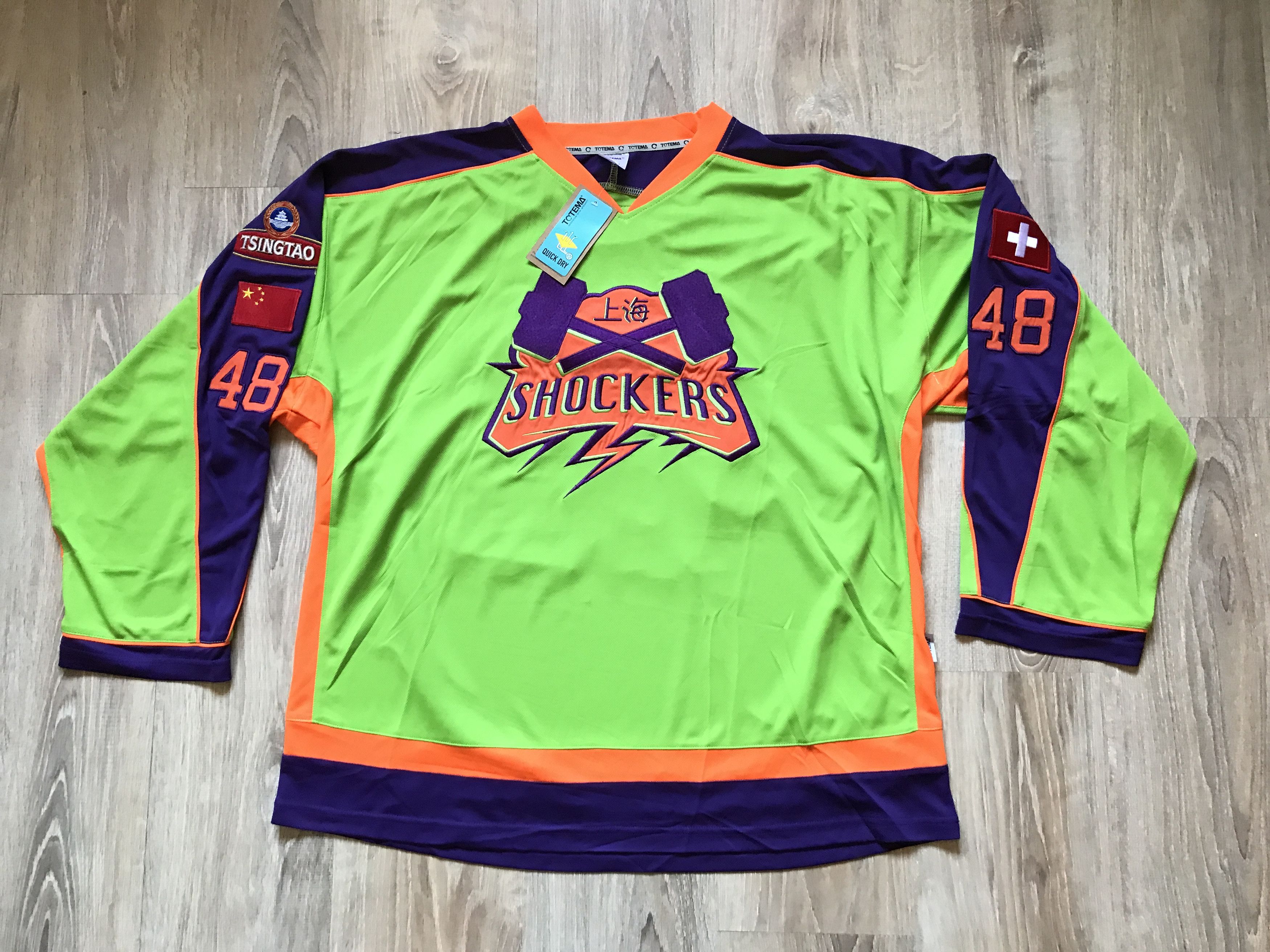 NHL × Vintage Totema Shockers Hockey Jersey #48 RonChamp Size US L / EU 52-54 / 3 - 2 Thumbnail