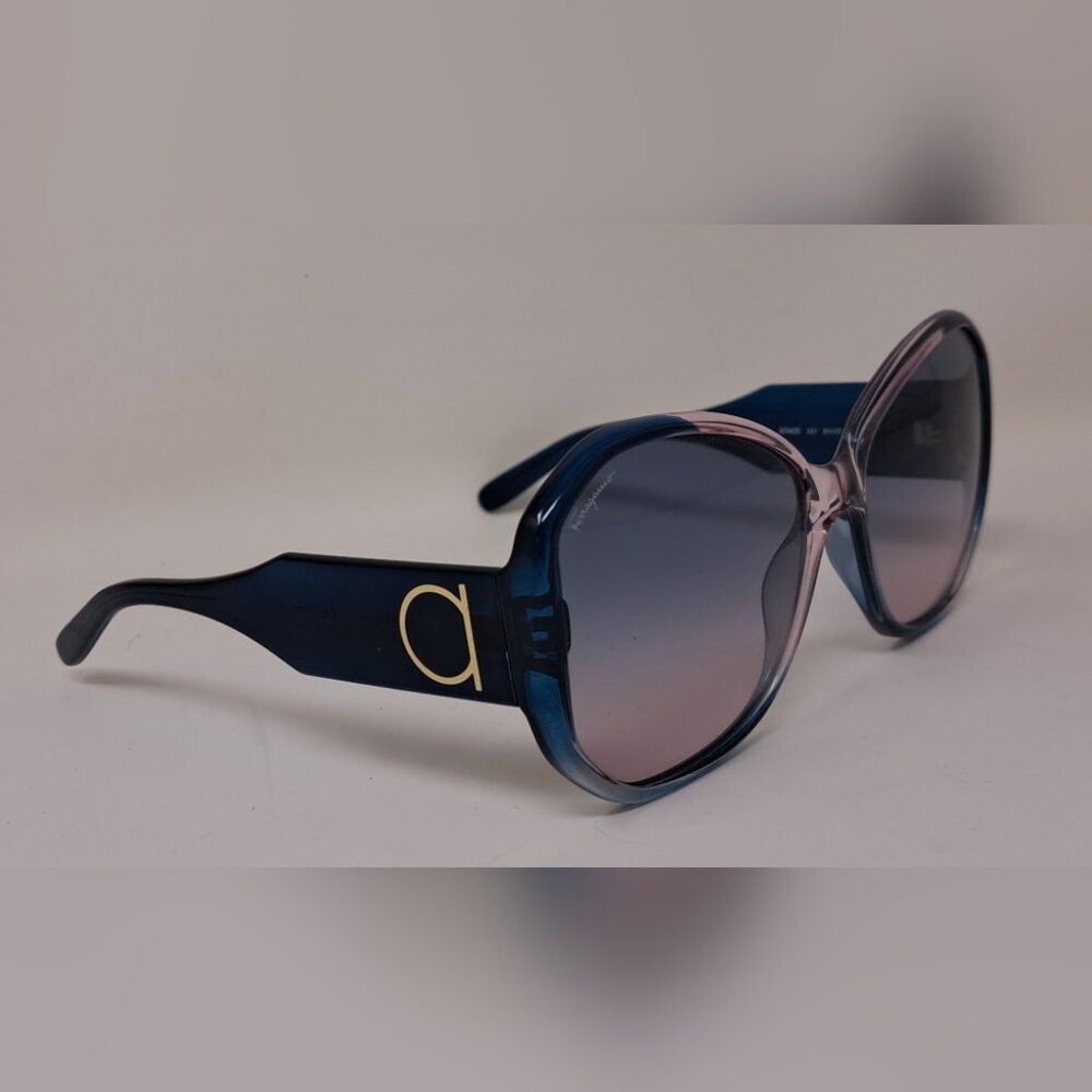 Salvatore Ferragamo Salvatore Ferragamo Sunglasses Blue Antique Rose Gradient S Size ONE SIZE - 8 Thumbnail