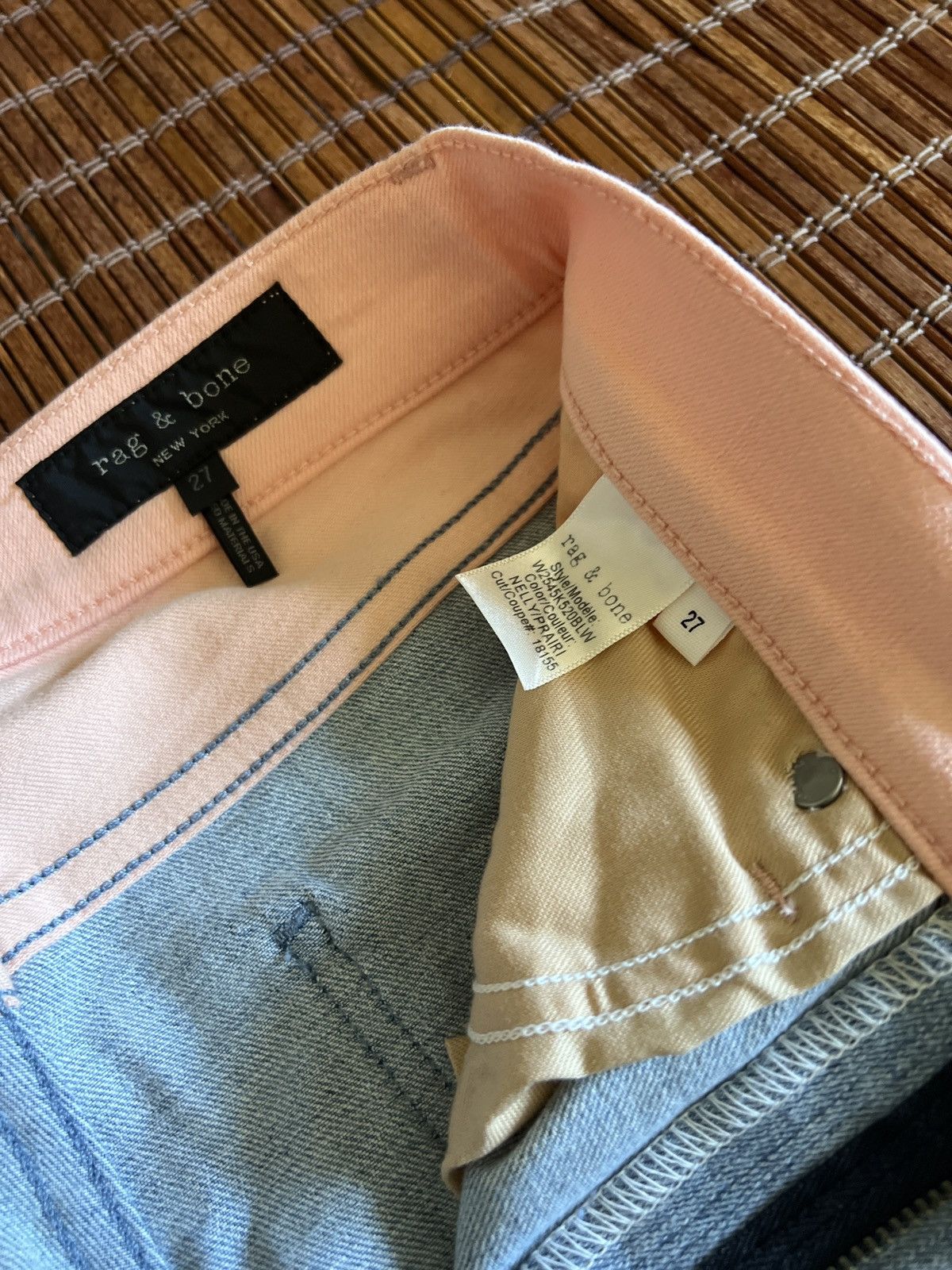 Rag & Bone Rag & Bone Japanese Denim Pink Trim stretch Jeans Size 27" / US 4 / IT 40 - 8 Thumbnail