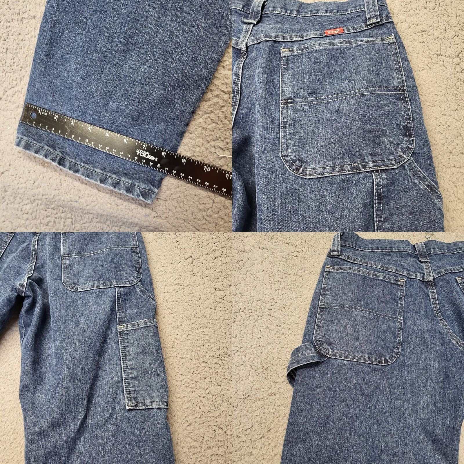 Wrangler VINTAGE? No, but use best: Wrangler Carpenter Jeans Men's 32x30 Blue Baggy Wide Leg Workwear Denim EUC Size US 32 / EU 48 - 8 Thumbnail
