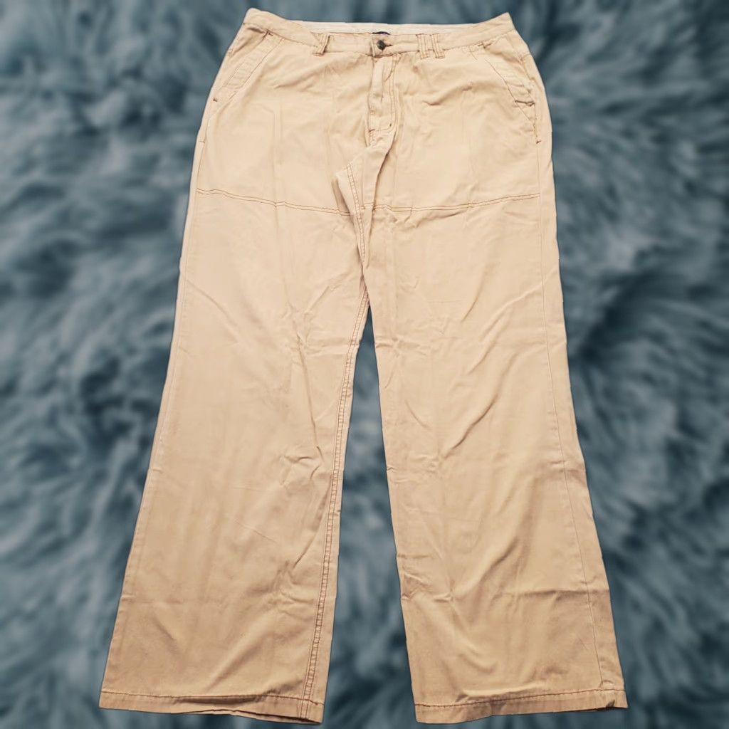 KAVU KAVU Mens Chino Pants 40 Tan Flat Front Regular Fit Slash Pocket Button Zipper Casual Travel Size US 40 / EU 56 - 1 Thumbnail