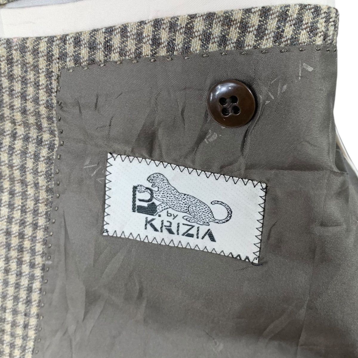 Vintage Vintage B. BY KRIZIA Italian Tailored Checkered Blazer Coat Size 34R - 6 Thumbnail