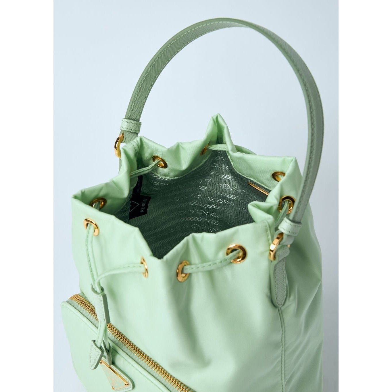 Prada PRADA Duet Aqua Re-Nylon Bucket Bag New & Authentic Size ONE SIZE - 4 Thumbnail