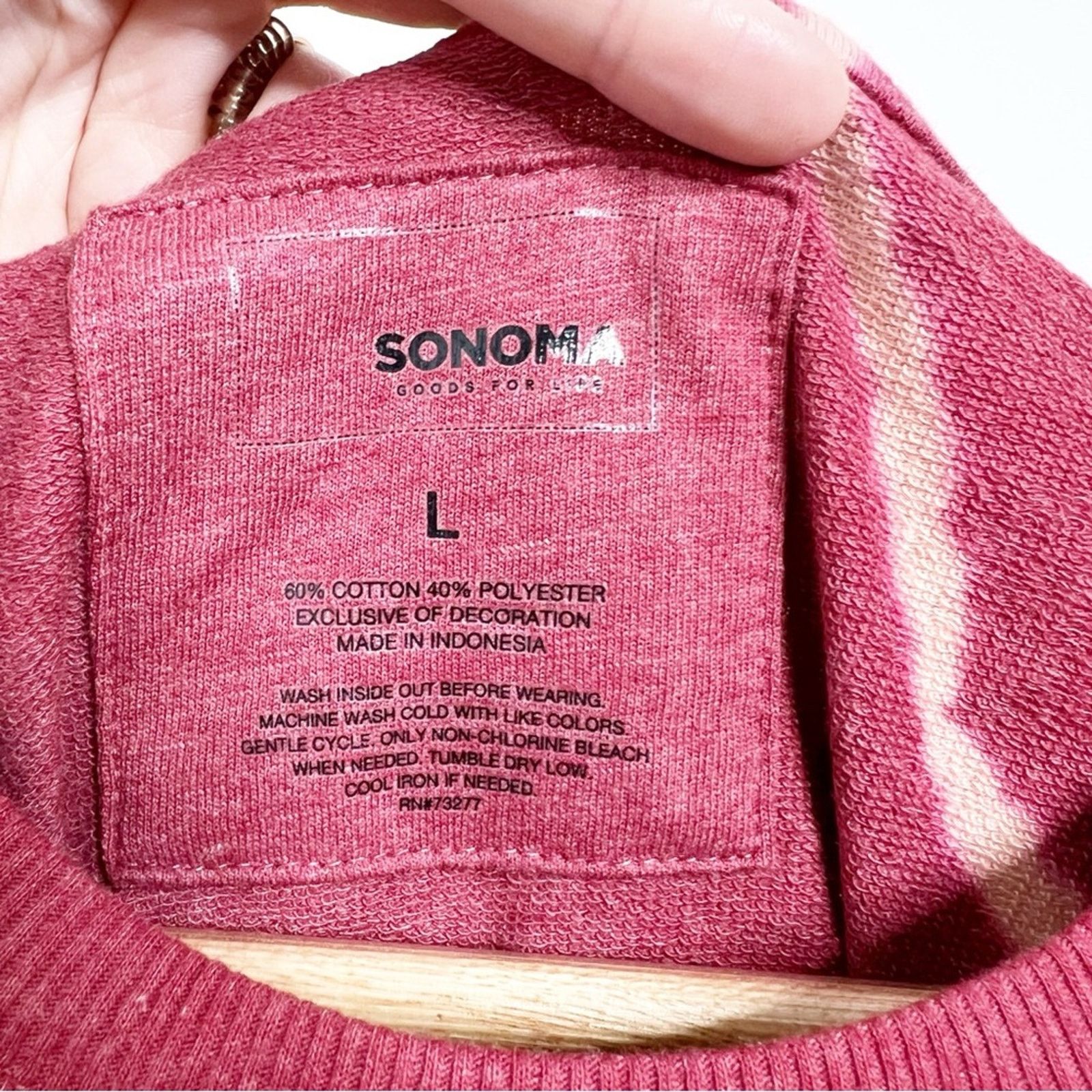 Sonoma Sonoma Women’s Red Crewneck Knit Sweater Pullover Size L / US 10 / IT 46 - 15 Thumbnail