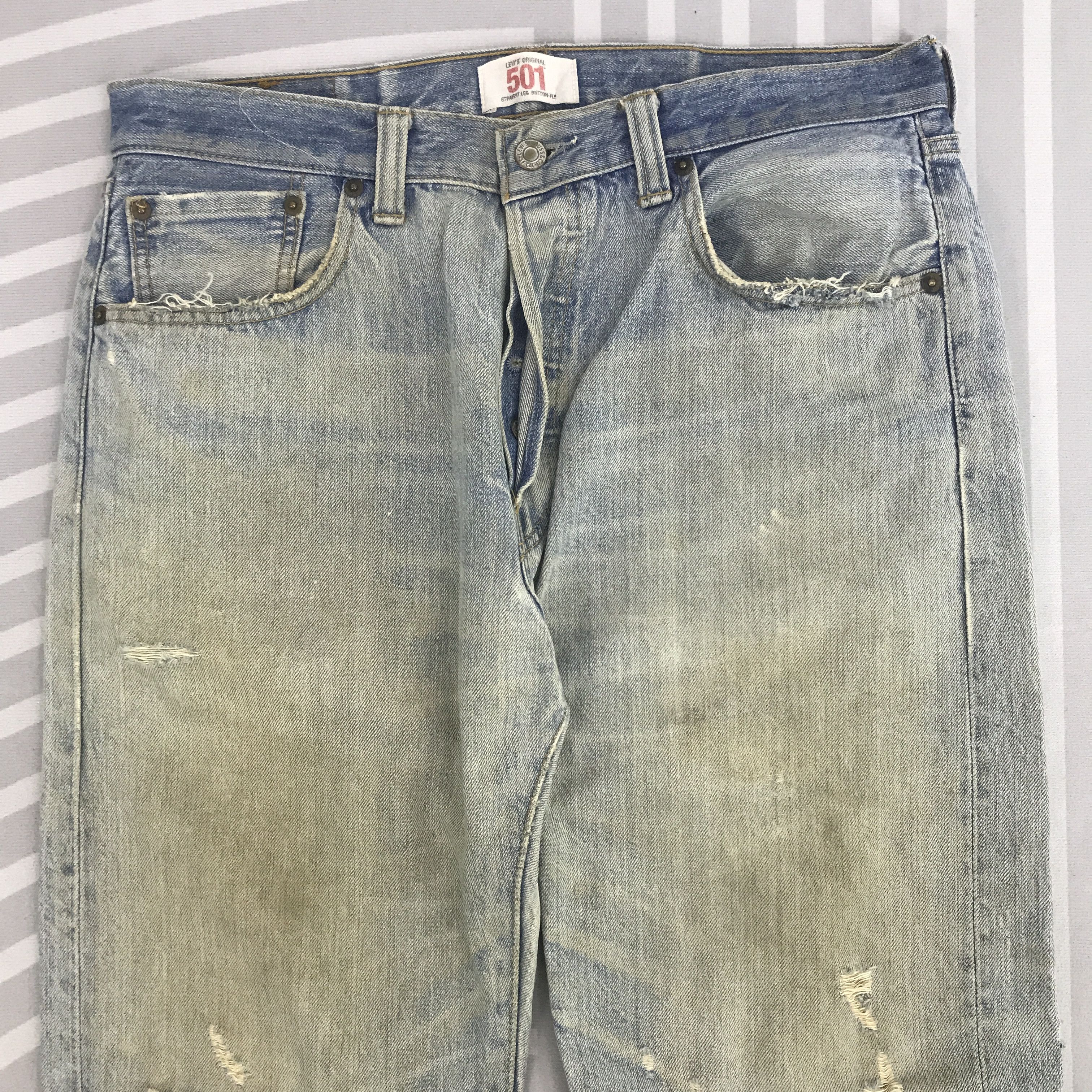 Levi's Vintage Levi's 501 Distressed rusty style Denim jeans Size US 32 / EU 48 - 2 Thumbnail