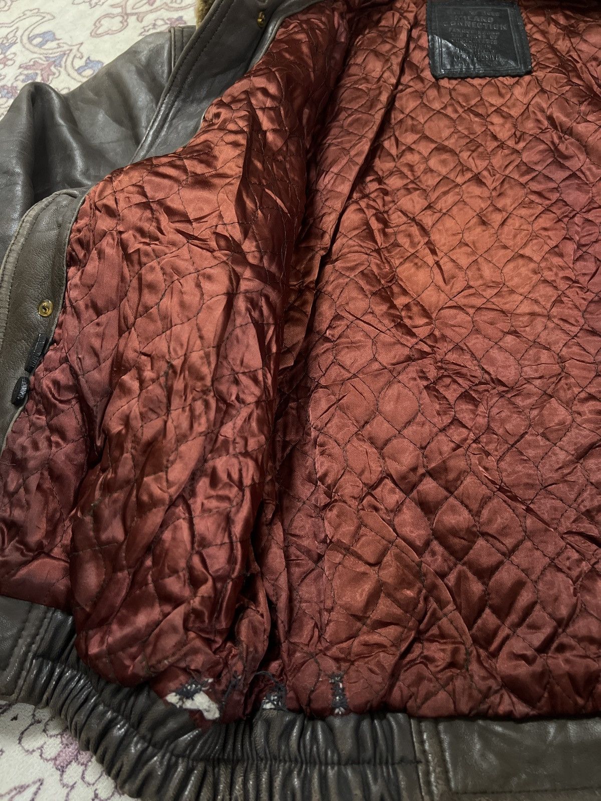 Vintage Very Nice Leather Jacket MILANO. (GJ37) Size US L / EU 52-54 / 3 - 12 Thumbnail