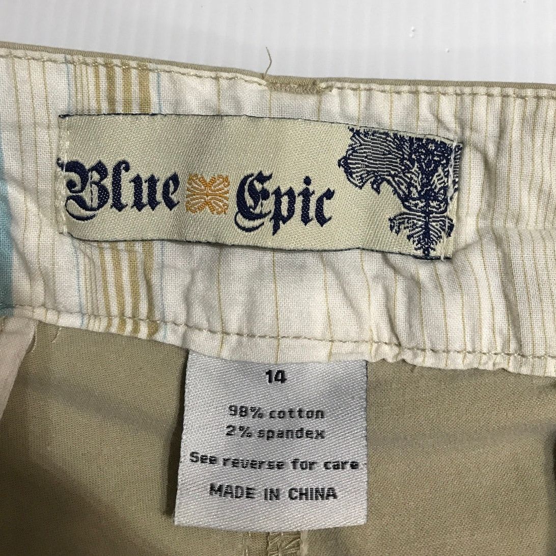 Other Blue Epic Khaki Tan Twill Utility Bermuda Shorts Women 14 Size 36" / US 14 / IT 50 - 8 Thumbnail