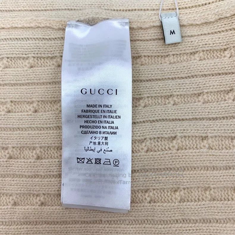 Gucci Gucci Beige wool twisted V-neck single-breasted long-sleev Size US M / EU 48-50 / 2 - 7 Thumbnail