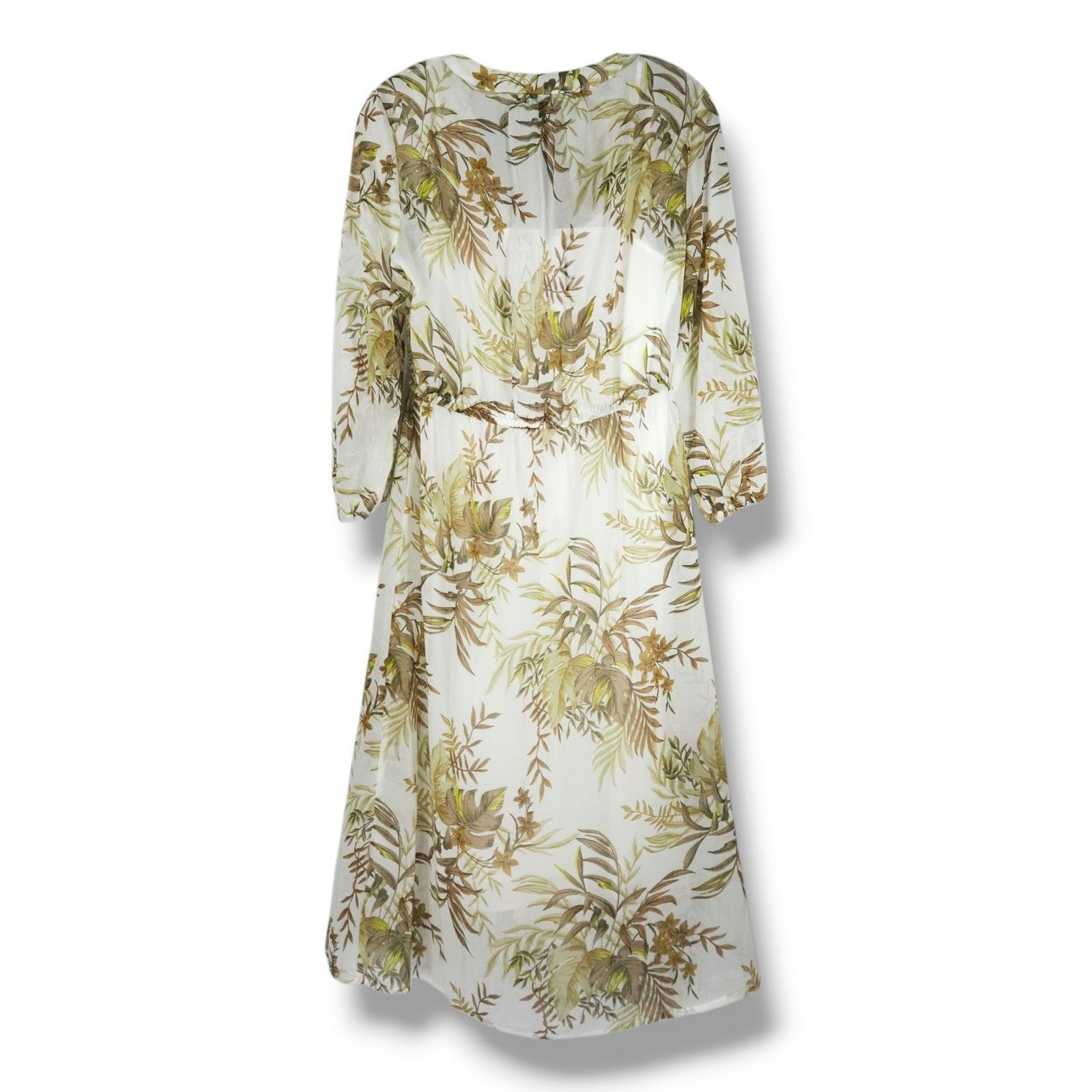 South2 West8 41 Hawthorn Petite Floral Midi Dress Button Ivory Resort 5P Size M / US 6-8 / IT 42-44 - 3 Thumbnail
