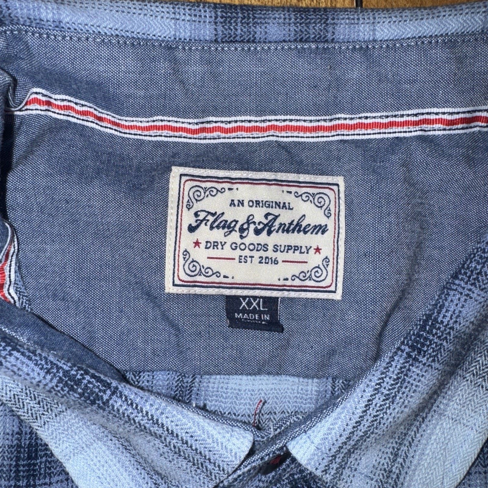Flag & Anthem Flag & Anthem Pearl Snap SS Button Up Blue 2XL 24x30 Size US XXL / EU 58 / 5 - 3 Thumbnail