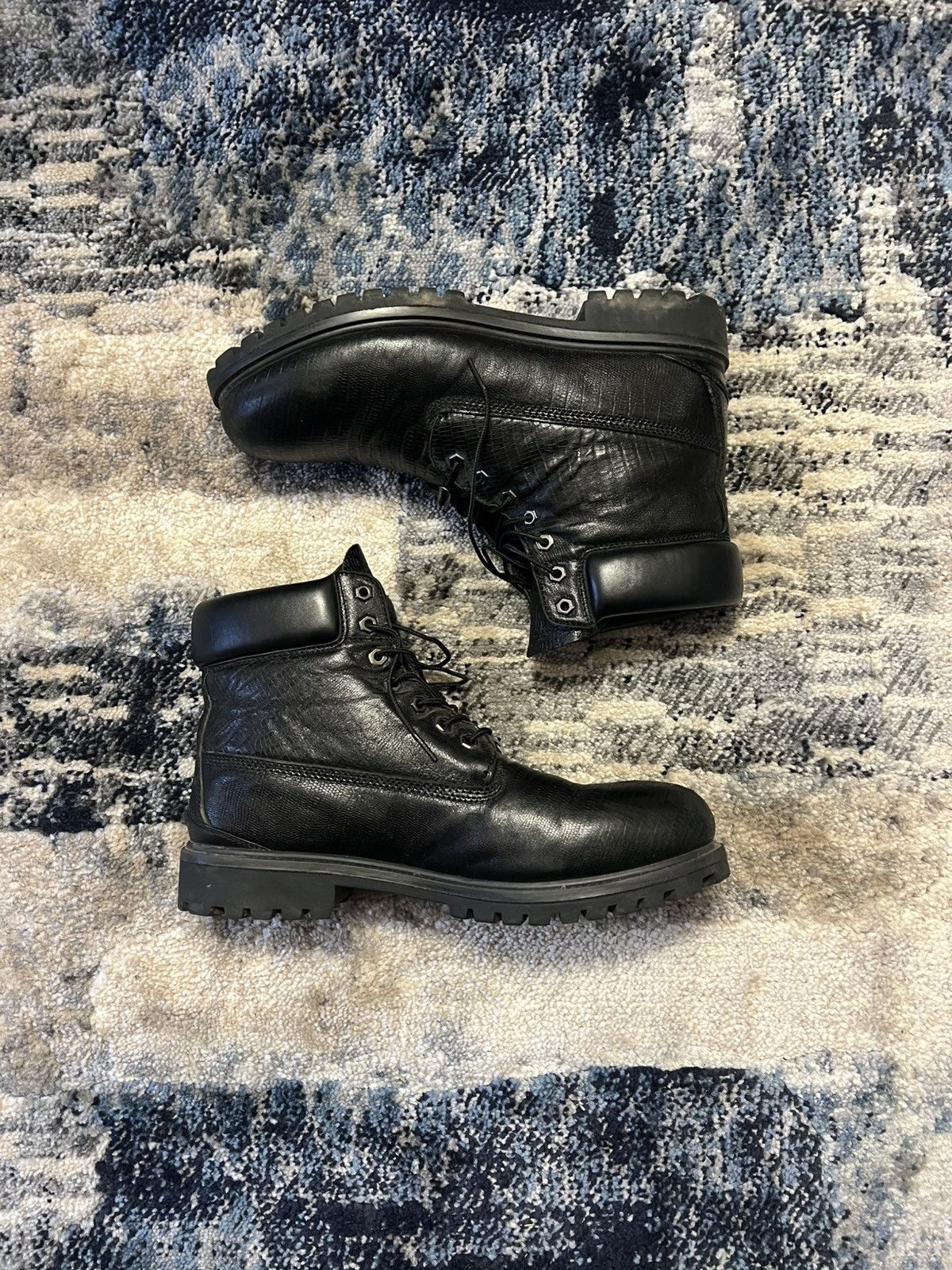 Pelle Pelle Pelle Pelle Black Snakeskin Leather Boots Size US 13 / EU 46 - 3 Thumbnail