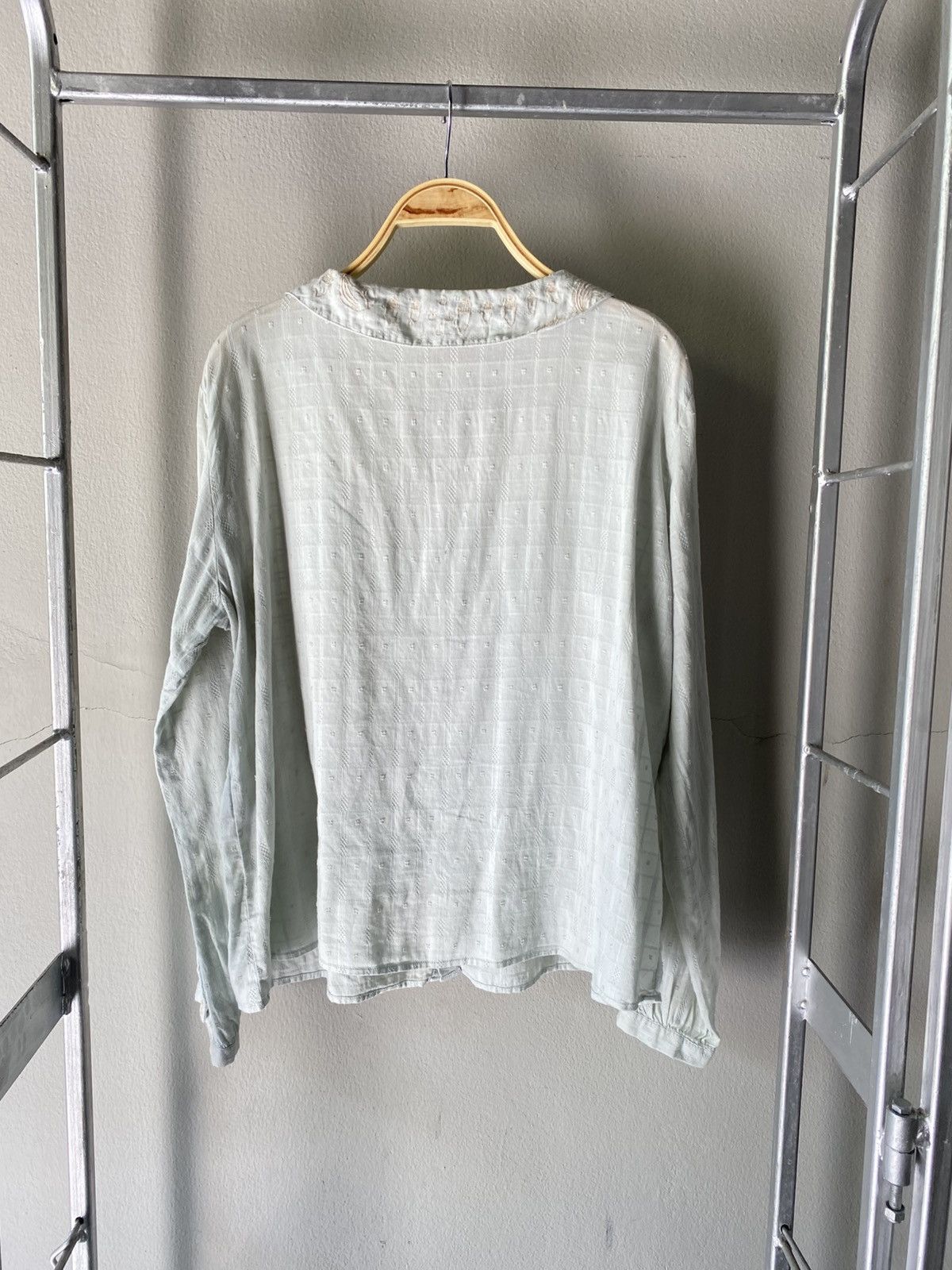 Ne-Net Né-net Mint Green Embroidered Peter Pan Collar Top Size XS / US 0-2 / IT 36-38 - 9 Thumbnail