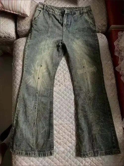 VIBE washed jeans with print and flares Size US 30 / EU 46 - 3 Thumbnail