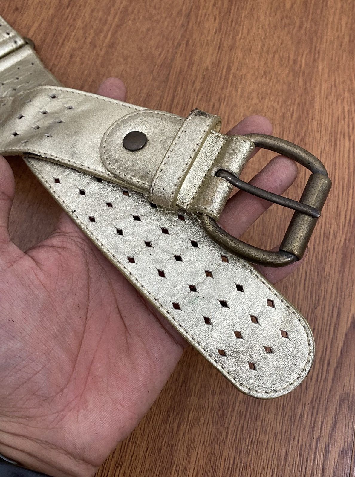 If Six Was Nine × Japanese Brand × Le Grande Bleu (L.G.B.) Vintage buckaroo leather belt Size ONE SIZE - 3 Thumbnail