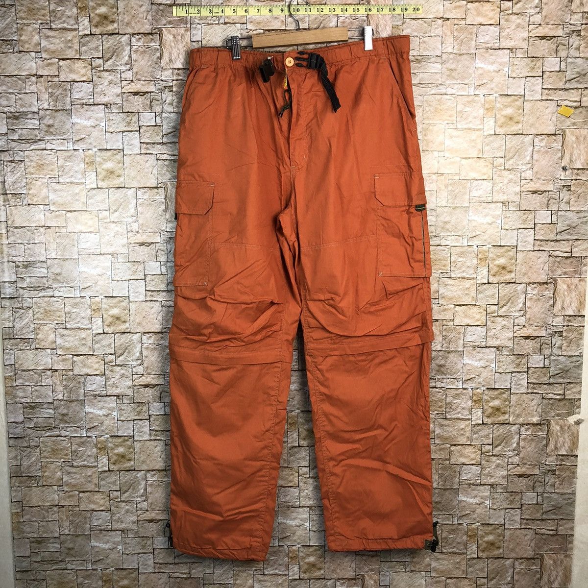 Japanese Brand Scommesso Orange Cargo Multipocket Pants #A580 Size US 33 - 1 Thumbnail