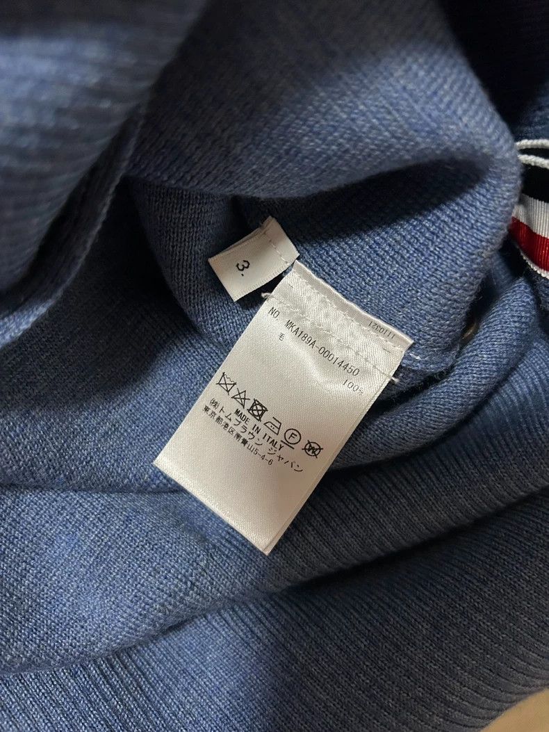 Thom Browne Thom Browne size3 Blue knitted sweater Size US L / EU 52-54 / 3 - 3 Thumbnail