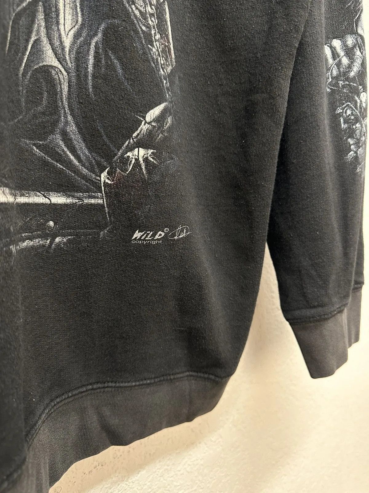 Band Tees Vintage Hoodie Welcome To Well Gothic Punk Wild 90s skull Size US XL / EU 56 / 4 - 14 Thumbnail