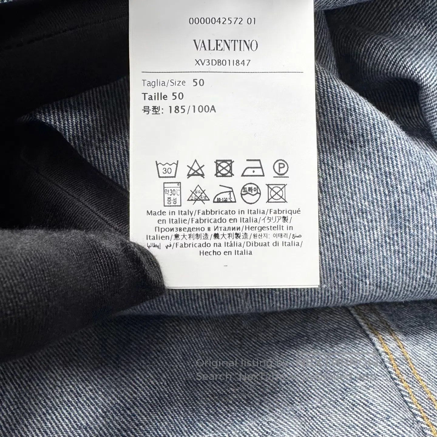Valentino Valentino Large Logo Denim Jacket| Size XL / US 12-14 / IT 48-50 - 5 Thumbnail