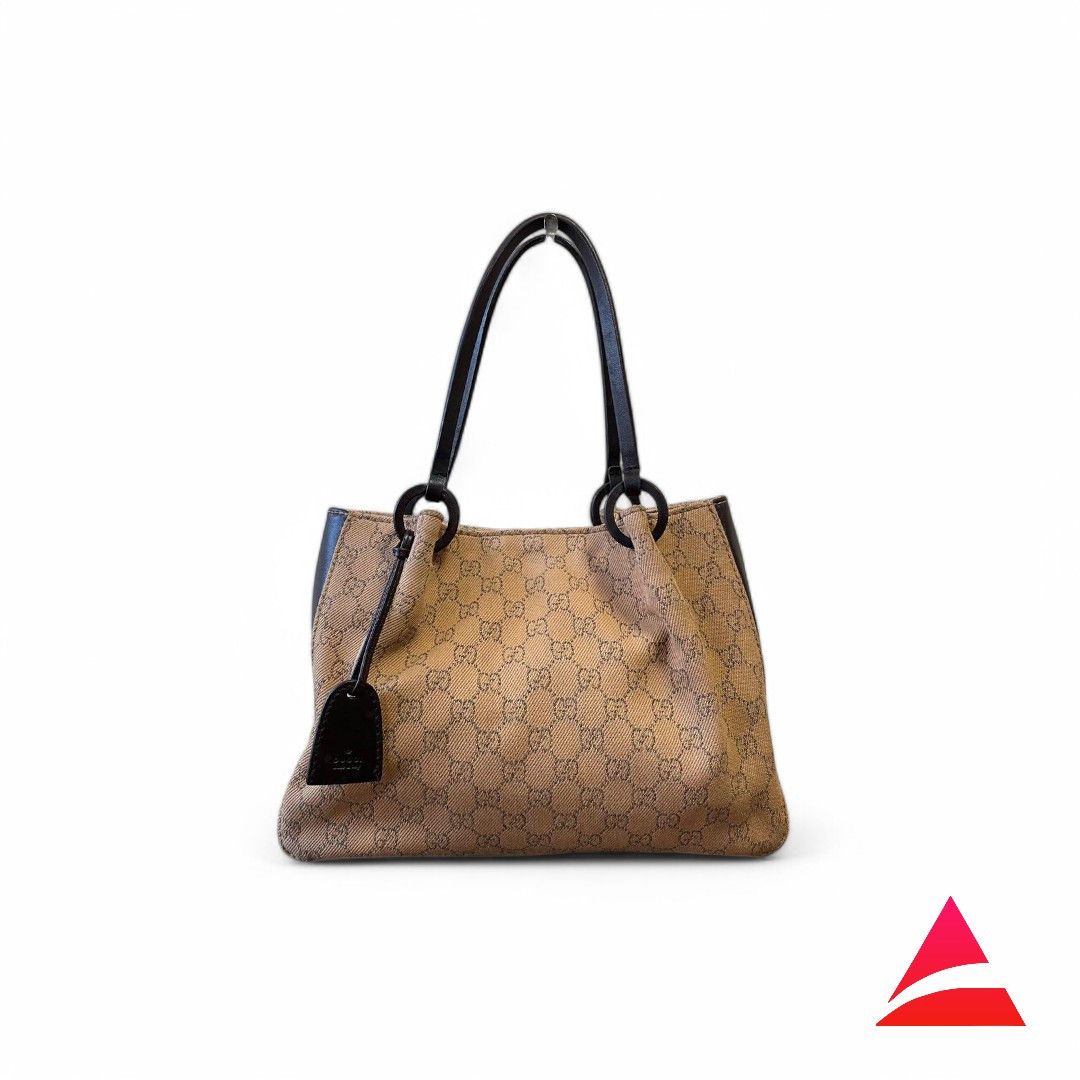 Gucci Gucci - Shoulder Bag Handbag Beige Monogram Brown Leather Size ONE SIZE - 1 Thumbnail