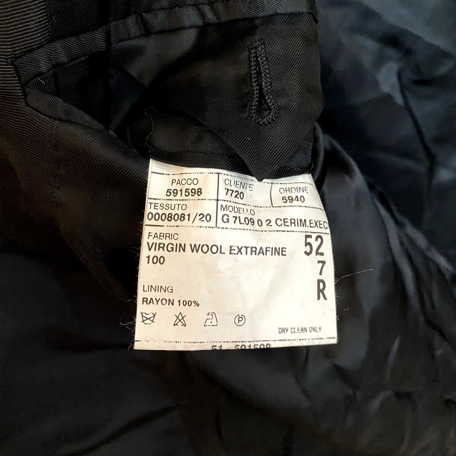 Corneliani Corneliani Tuxedo Jacket Black Extra Fine Virgin Wool Size 44R - 6 Thumbnail