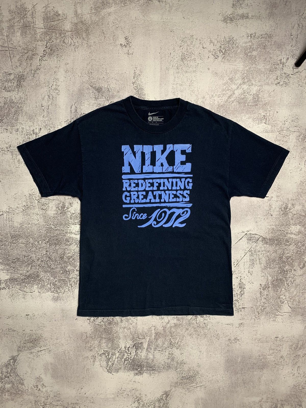 Pre-owned Nike X Vintage Y2k Nike Redefining Greatness Blue T-shirt