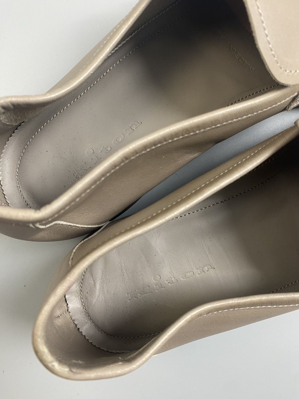 Kiton Kiton Clay Gray Leather Loafers Size US 7 / EU 40 - 11 Thumbnail