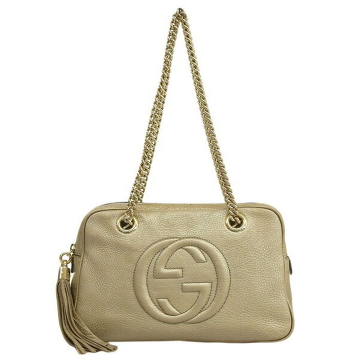 Gucci Gucci Soho Interlocking G Leather Chain Shoulder Bag 308983 ...