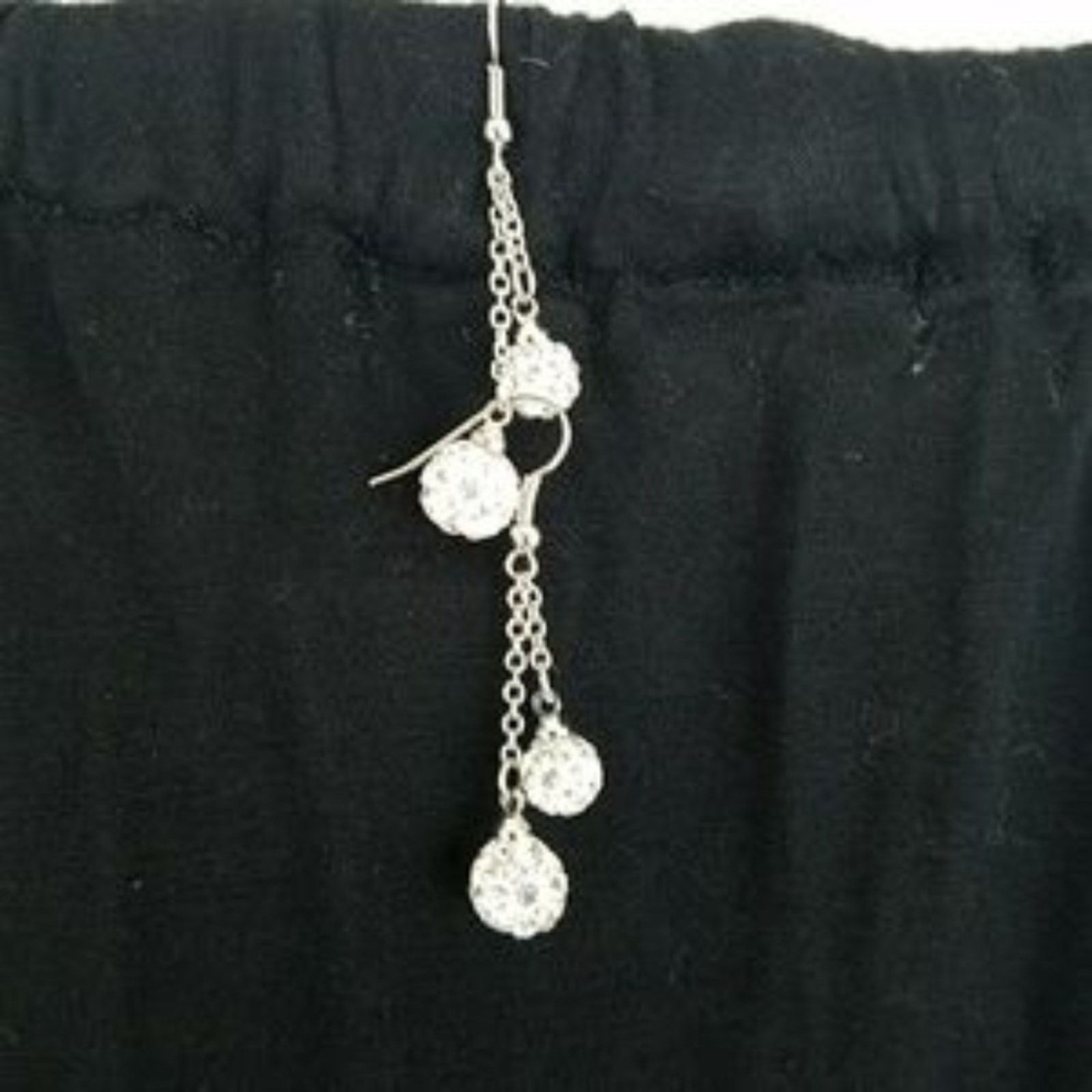 Other NEW Crystal Elements Fashion Sterling Silver Plated Earrings Size ONE SIZE - 4 Thumbnail