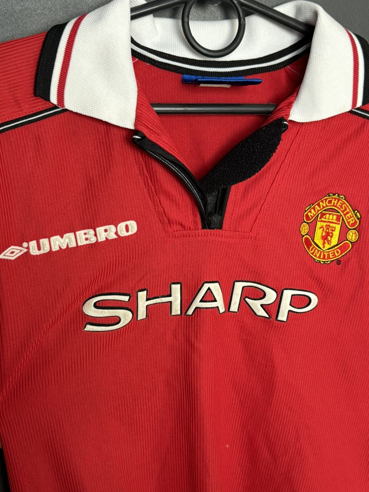 Umbro KIDS Manchester United 98/00 Home Football Jersey Shirt Size US XS / EU 42 / 0 - 3 Thumbnail