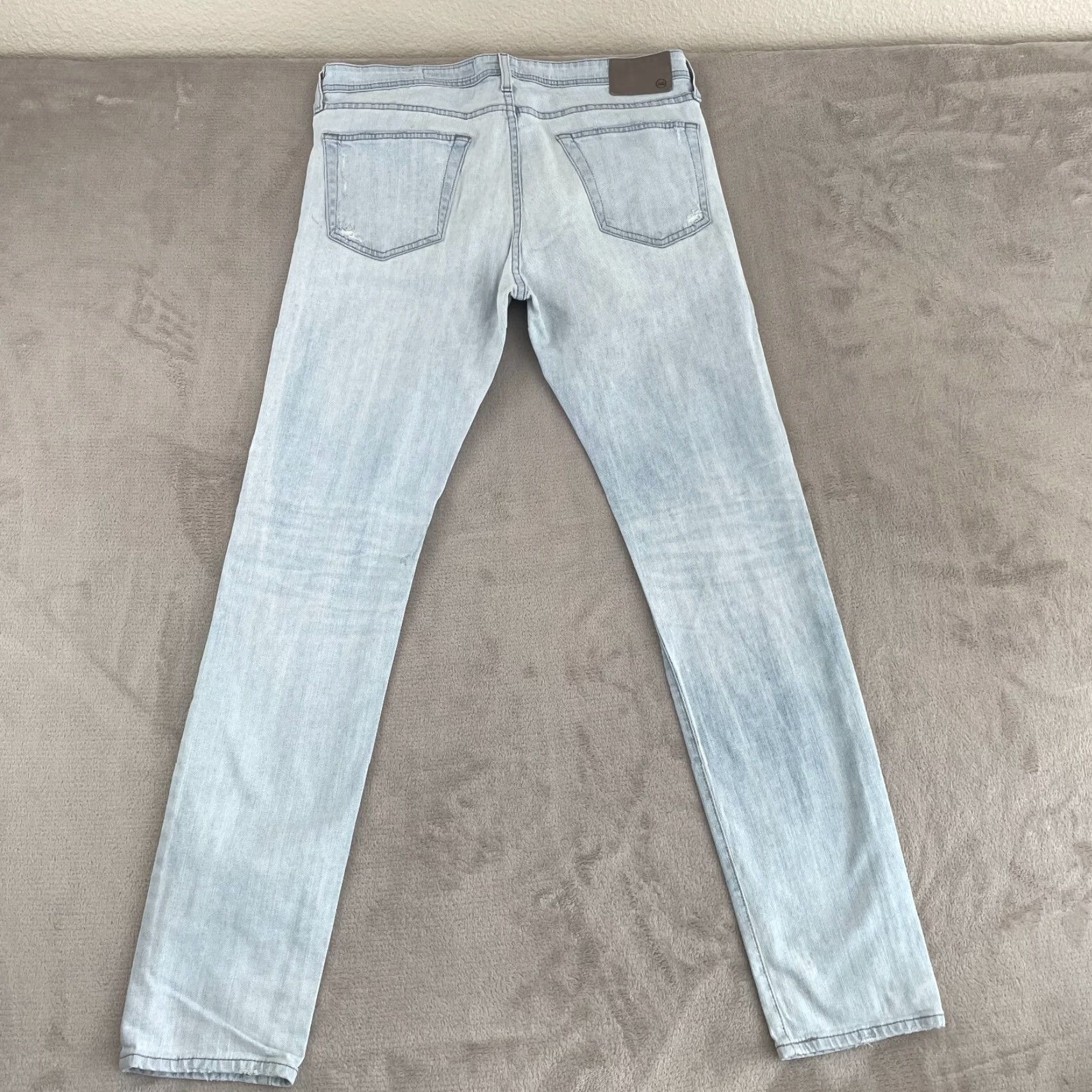 Vintage ADriano Goldschmied The Stockton Jeans Men 36 Blue Distressed Slim 5-Pocket Denim Jeans Pants 34x33 Mens Size US 34 / EU 50 - 7 Thumbnail