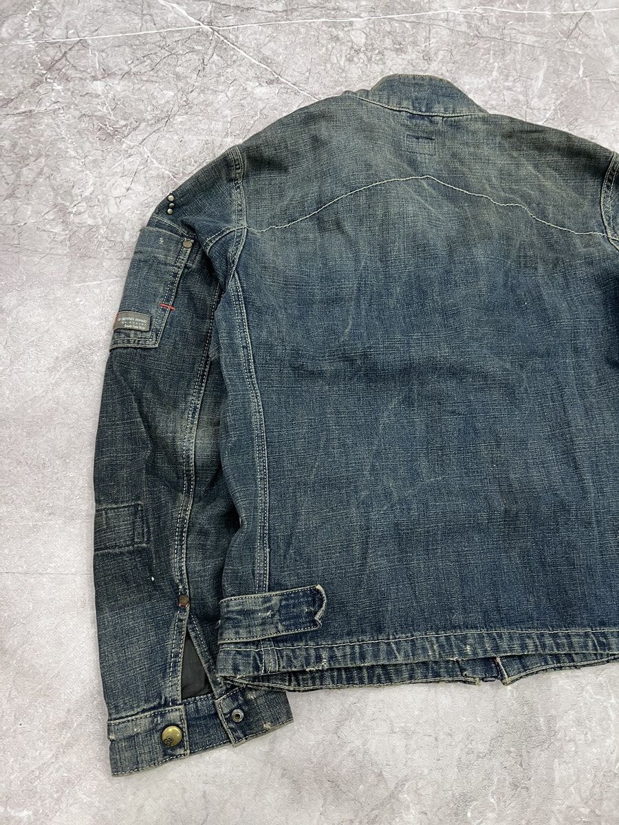 G-Star × Japanese Brand RACING MOTO DISTRESSED DENIM G STAR RAW Y2K JACKET Size US M / EU 48-50 / 2 - 13 Thumbnail