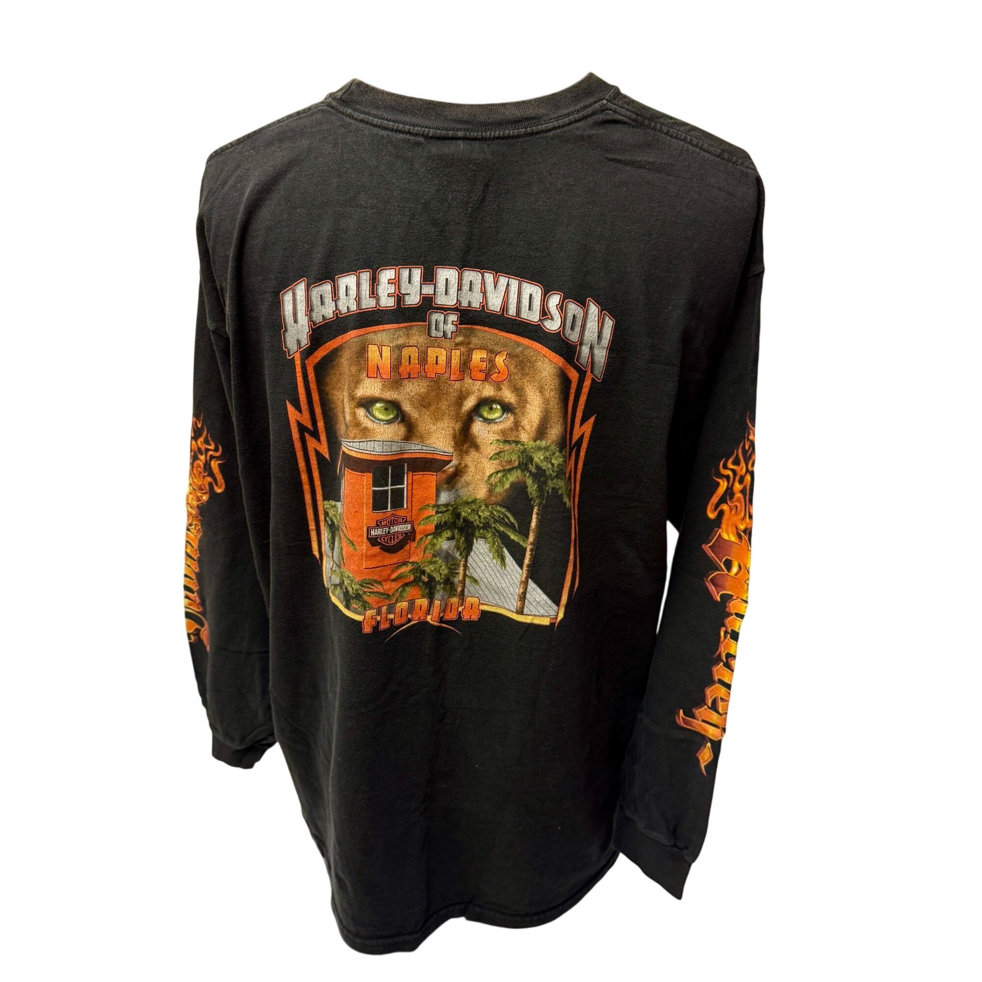 Harley Davidson Harley Davidson Motorcycle Naples Fl LURKING LION LS T Shirt Size US XXL / EU 58 / 5 - 10 Thumbnail