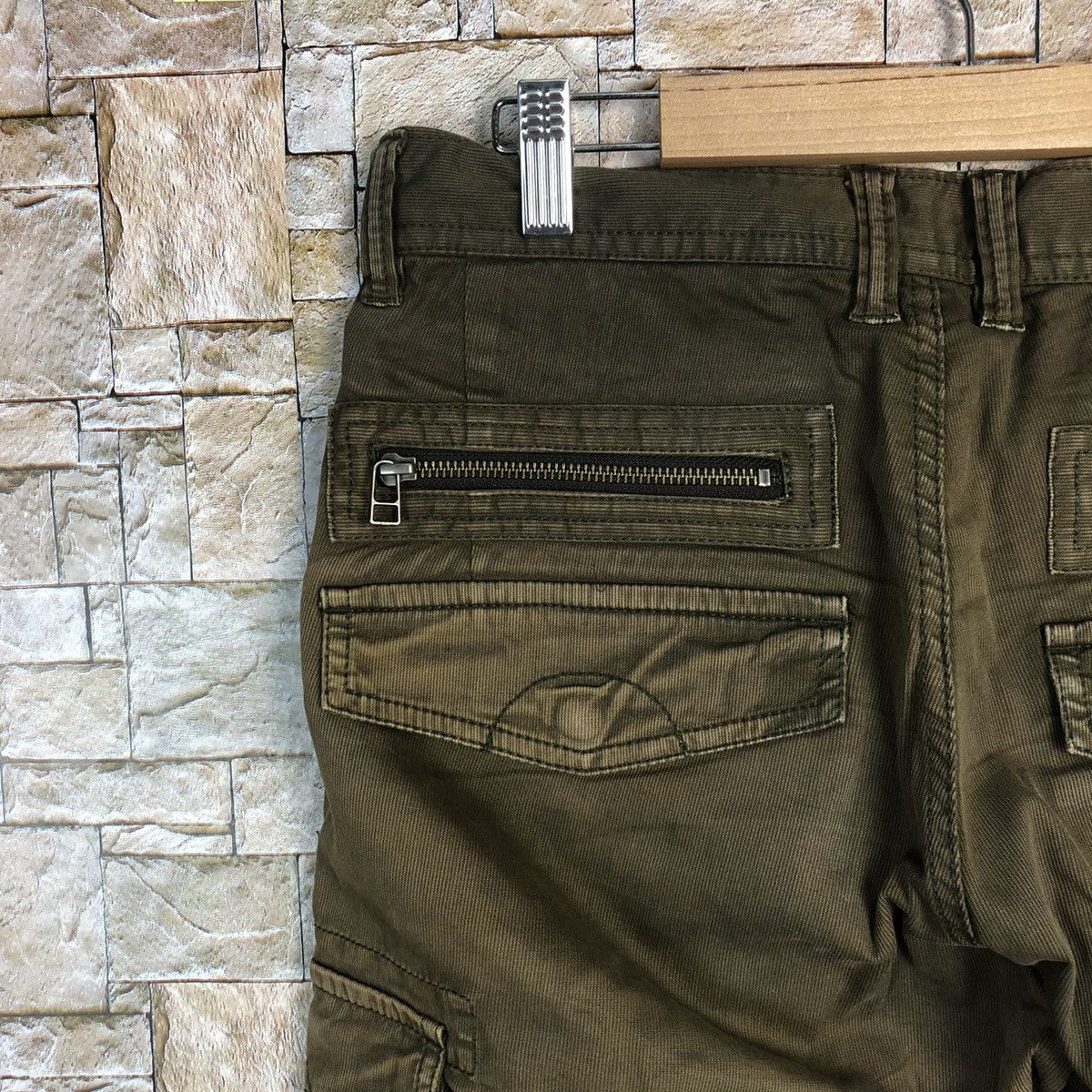 Faded Glory Rattle Trap Brown faded Cargo Multipocket Pants #A312 Size US 31 - 19 Thumbnail