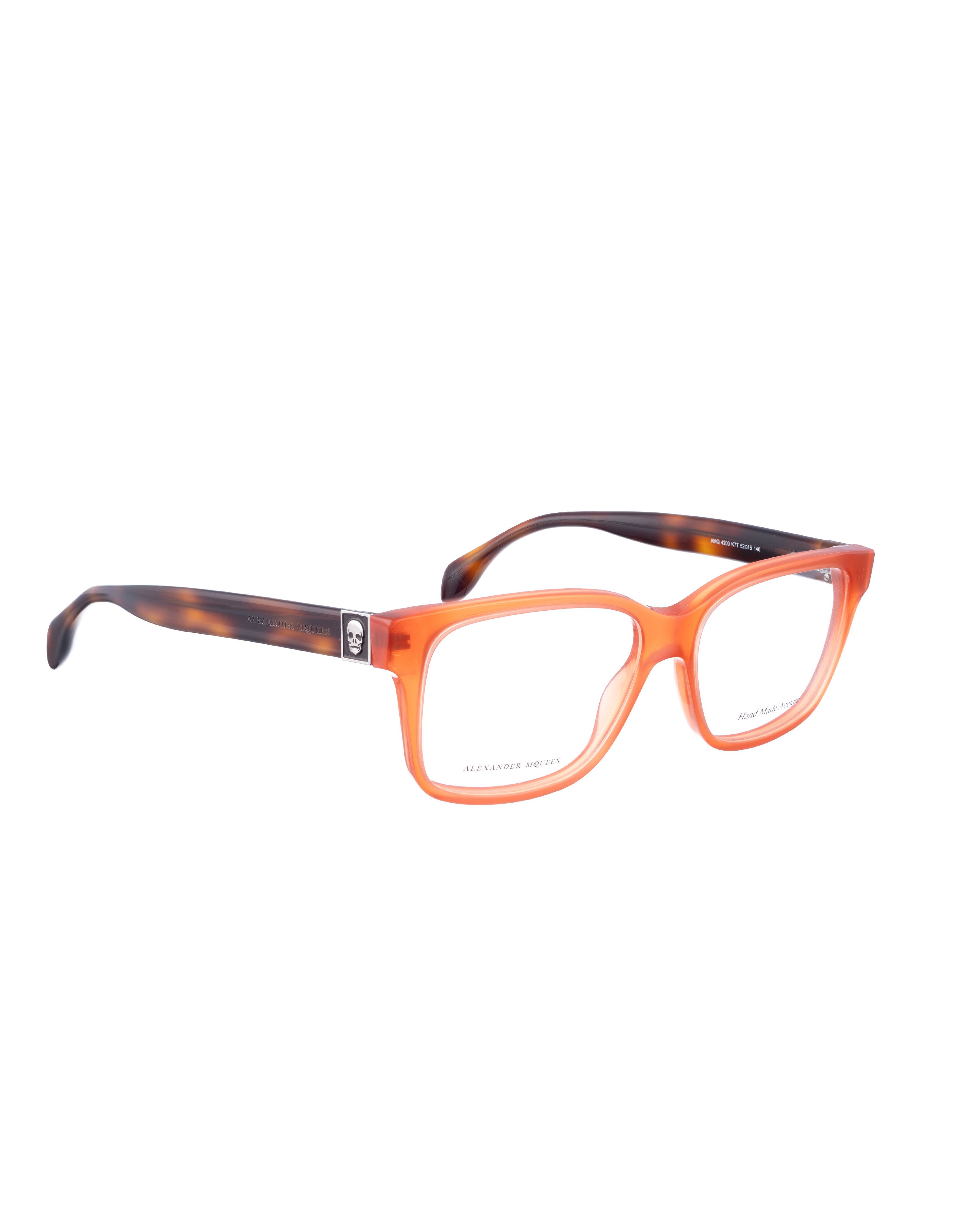 Alexander McQueen Alexander McQueen 00s Bold Nerdy Havana and Orange Glasses Size ONE SIZE - 2 Thumbnail