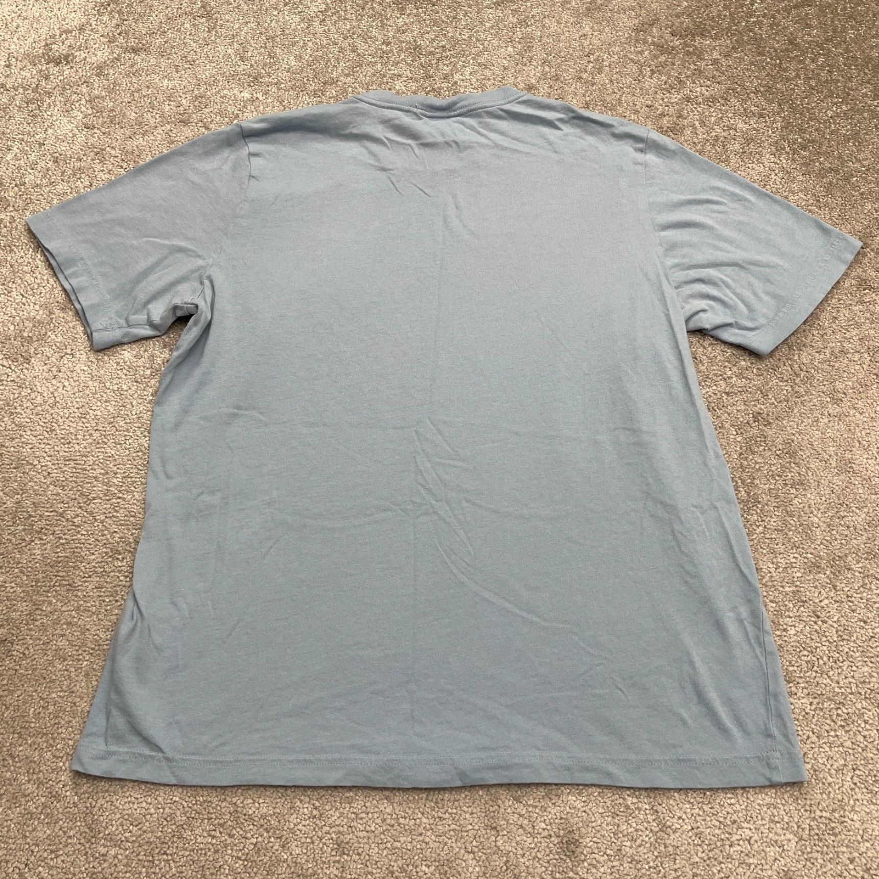 Adidas Adidas Logo T-Shirt Mens Large Light Blue Cotton Crew Neck Short Sleeve Essential Tee Size US L / EU 52-54 / 3 - 2 Thumbnail
