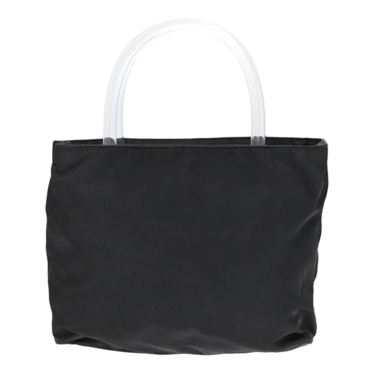 Prada PRADA Hand Bag Nylon Plastic Black Clear Silver Size ONE SIZE - 2 Thumbnail