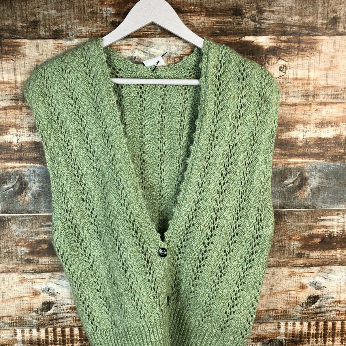 Homespun Knitwear Japanese Brand Green Vest vintage Knitwear #A1806 Size S / US 4 / IT 40 - 5 Thumbnail