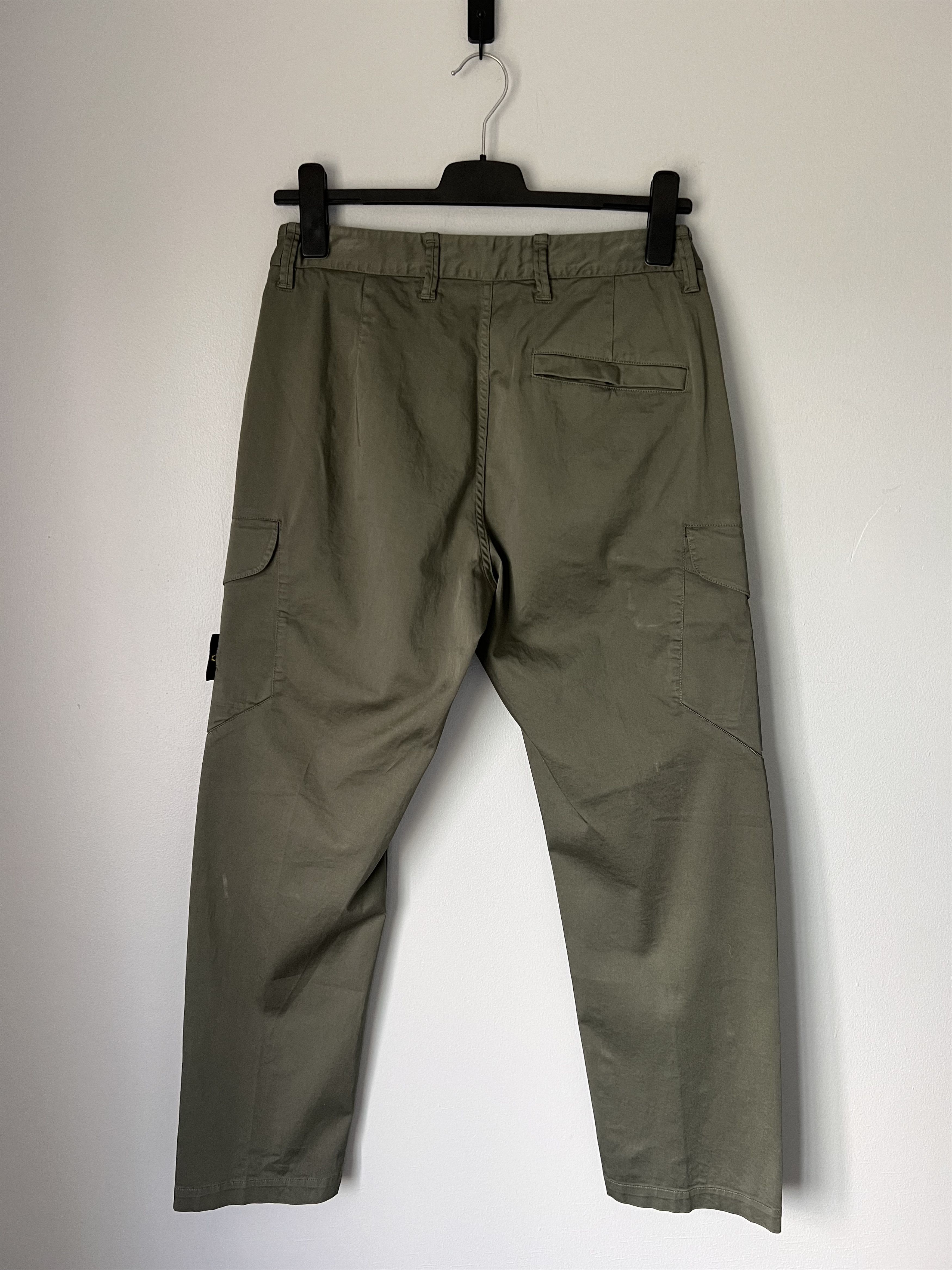Stone Island Stone Island Organic Cotton Satin Stretch Cargo Pants Olive Size US 30 / EU 46 - 5 Thumbnail