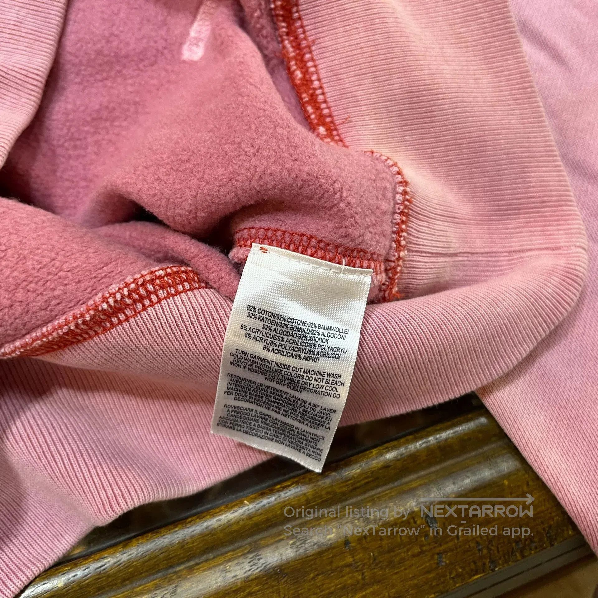 RRL Ralph Lauren vintage pink double RL hoodie with graphic. Size US S / EU 44-46 / 1 - 8 Thumbnail