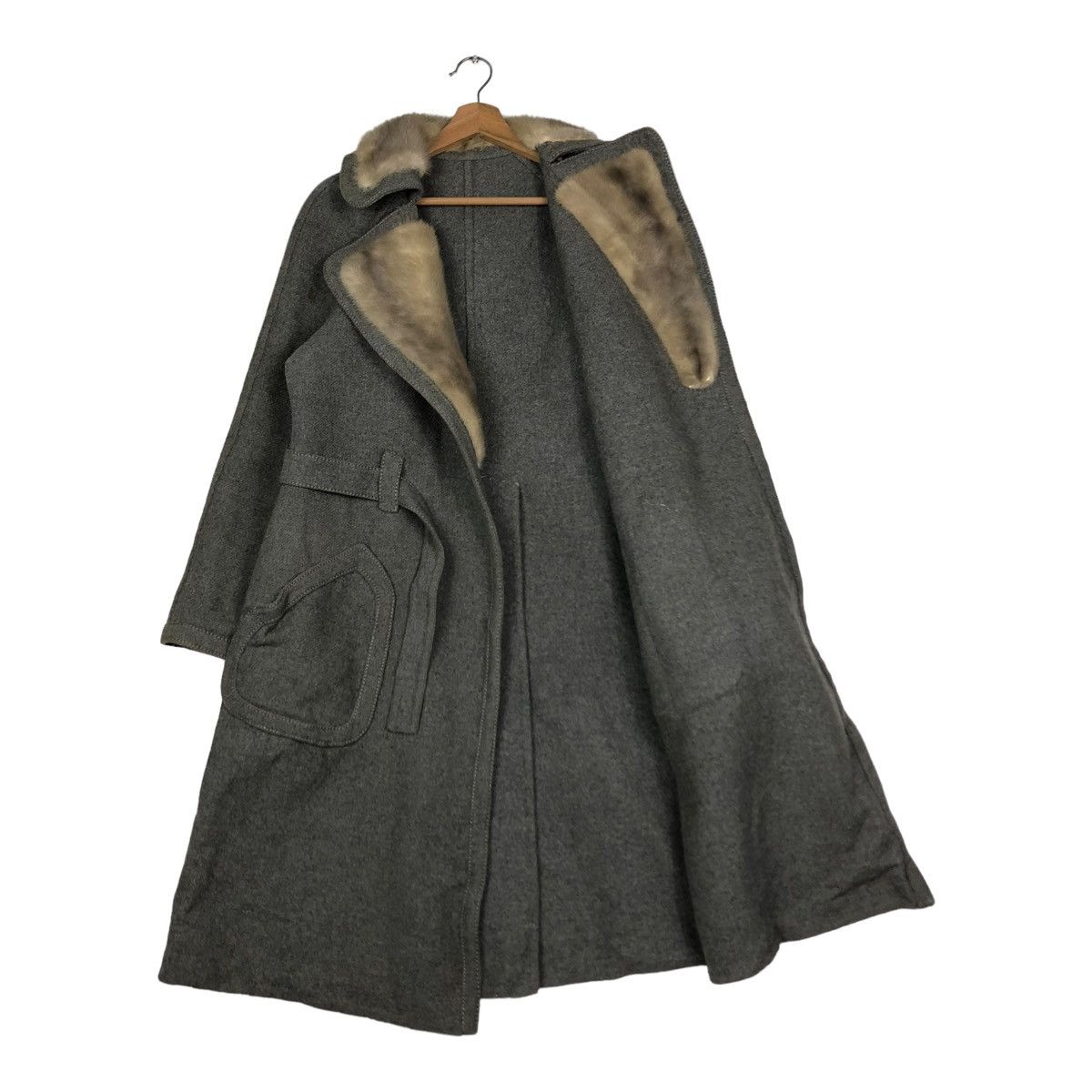 Vintage 🔥VINTAGE LONG JACKET FOX FUR DOUBLE COLLAR FRANVAL PARIS Size US S / EU 44-46 / 1 - 11 Thumbnail