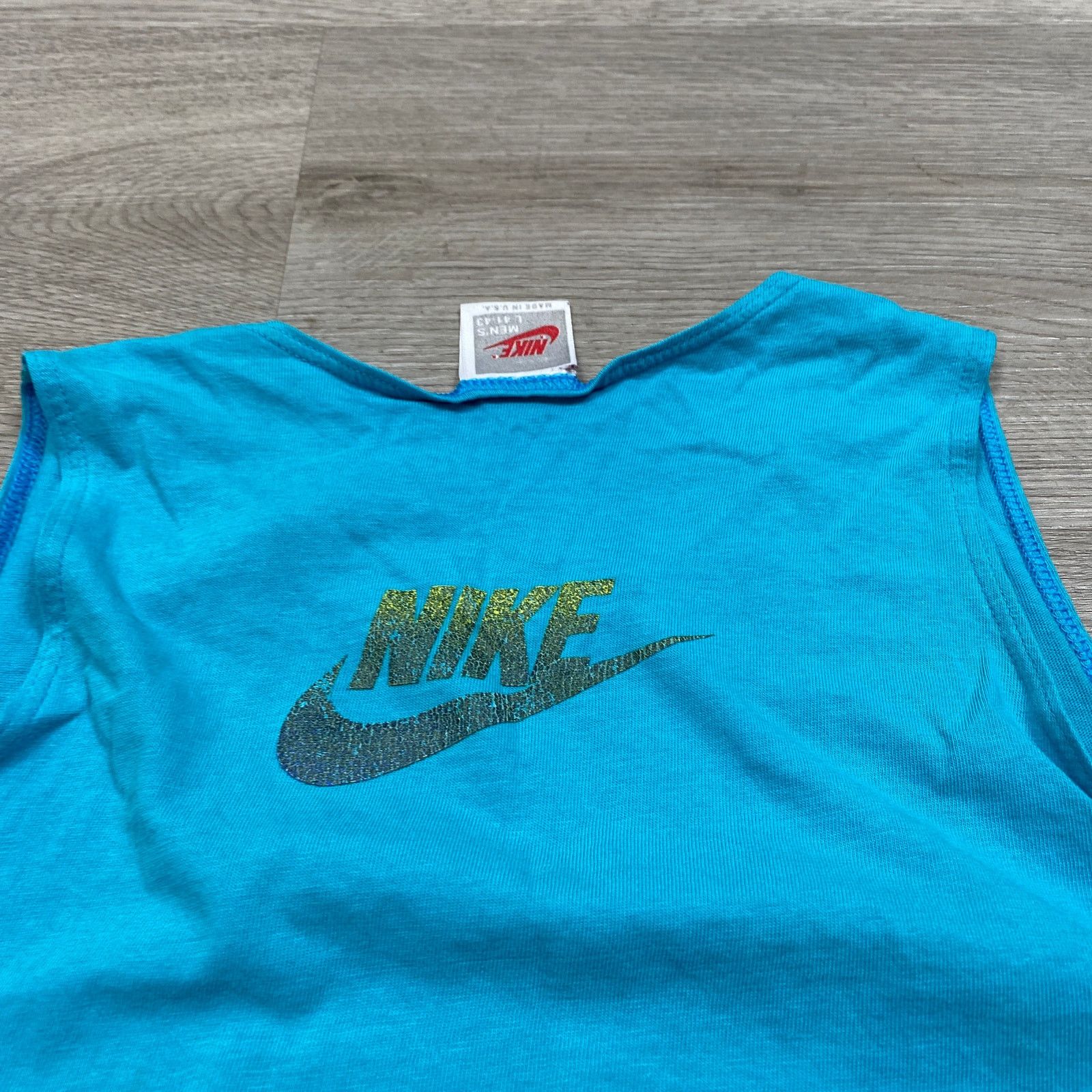 Nike × Vintage Vintage 80s 90s Nike Just Do It Tank Top Mens L Summer Beach Size US L / EU 52-54 / 3 - 4 Thumbnail